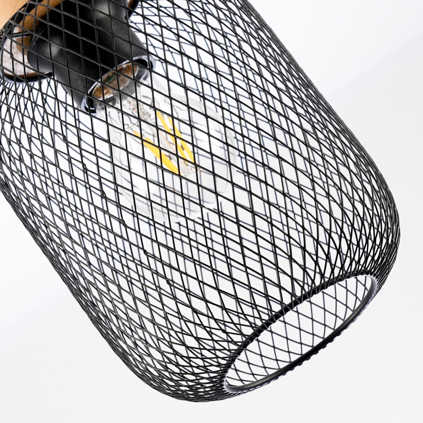 Brilagi - Пендел на кабел BASKLITE 1xE27/15W/230V дърво/черно