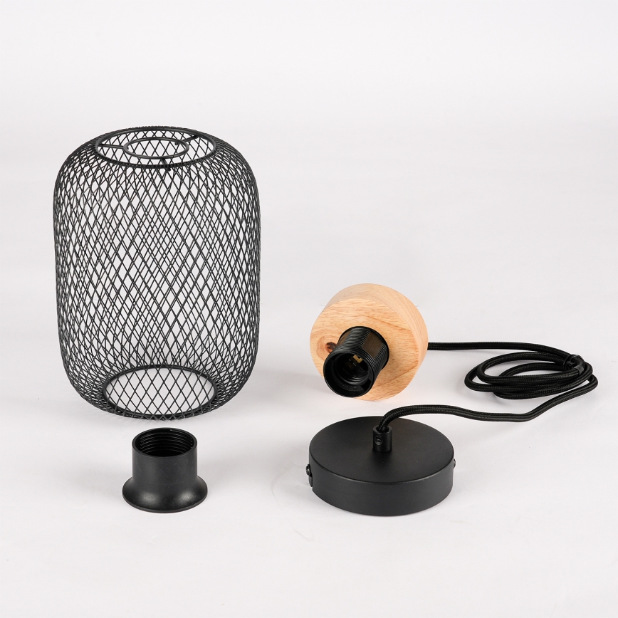 Brilagi - Пендел на кабел BASKLITE 1xE27/15W/230V дърво/черно