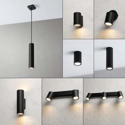 Brilagi - Пендел на кабел CRISPINA 1xGU10/10W/230V черен