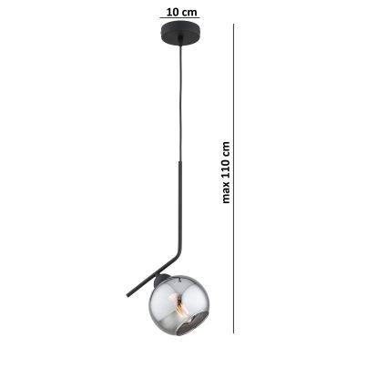 Brilagi - Пендел на кабел DIOR 1xE27/60W/230V черен/димно сив