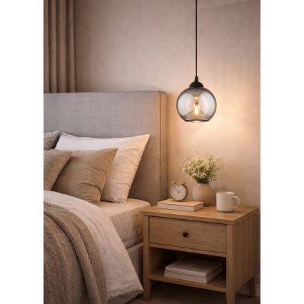 Brilagi - Пендел на кабел DIOR 1xE27/60W/230V черен/опушено сиво