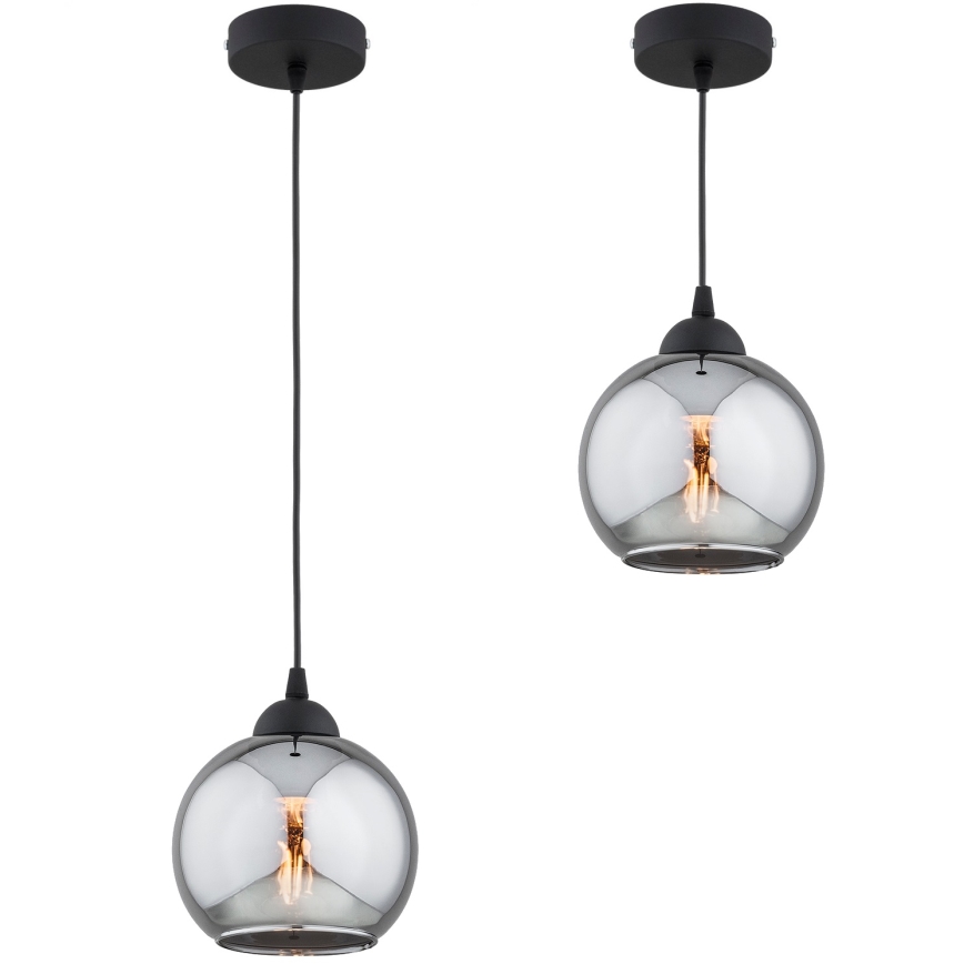 Brilagi - Пендел на кабел DIOR 1xE27/60W/230V черен/опушено сиво