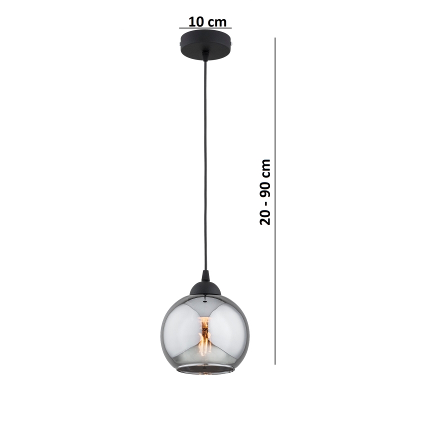 Brilagi - Пендел на кабел DIOR 1xE27/60W/230V черен/опушено сиво