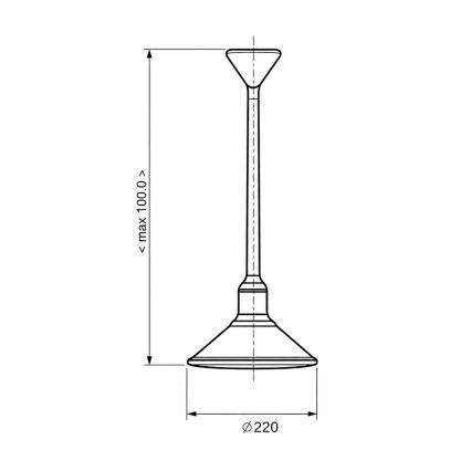 BRILAGI - Пендел на кабел FORGE 1xE27/60W/230V Ø 22 см кафяв