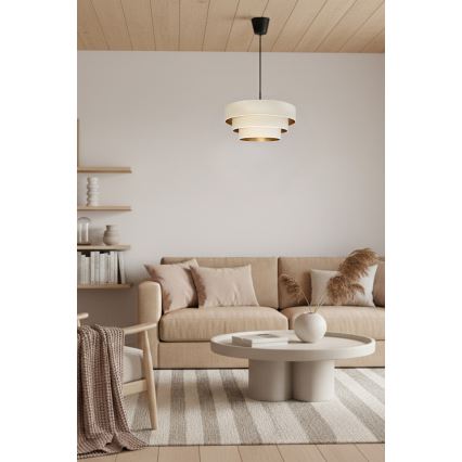 Brilagi - Пендел на кабел LUNETA 1xE27/60W/230V Ø 40 см кремав/златист