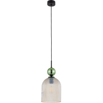 BRILAGI - Пендел на кабел OLIVIA 1xE27/15W/230V черна/ зелена/димчато бежова