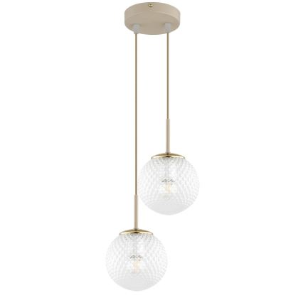 Brilagi - Пендел на кабел STELLA 2xE27/60W/230V бежов/златен