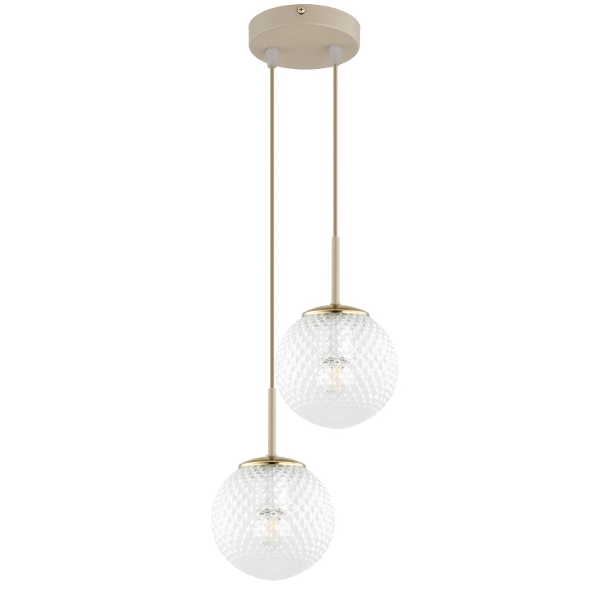 Brilagi - Пендел на кабел STELLA 2xE27/60W/230V бежов/златен