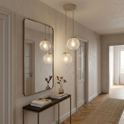 Brilagi - Пендел на кабел STELLA 2xE27/60W/230V бежов/златен