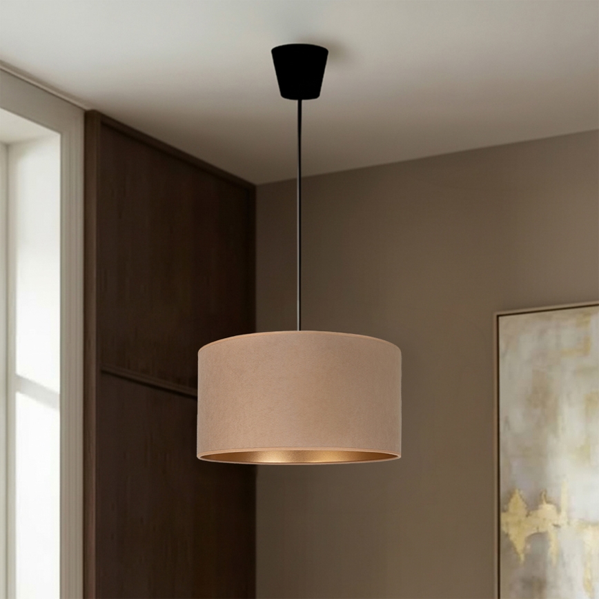 Brilagi - Пендел на кабел VELVET 1xE27/60W/230V Ø 40 см бежово/златисто