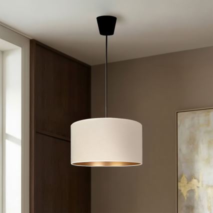 Brilagi - Пендел на кабел VELVET 1xE27/60W/230V Ø 40 см кремав/златист