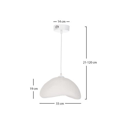 Brilagi - Пендел на кабел WABI SABI 1xE27/40W/230V Ø 33 cm бял