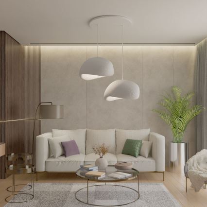 Brilagi - Пендел на кабел WABI SABI 2xE27/40W/230V Ø 60 см бял