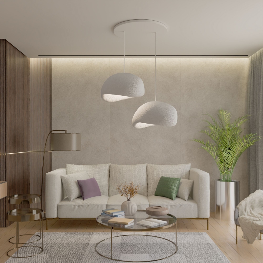 Brilagi - Пендел на кабел WABI SABI 2xE27/40W/230V Ø 60 см бял