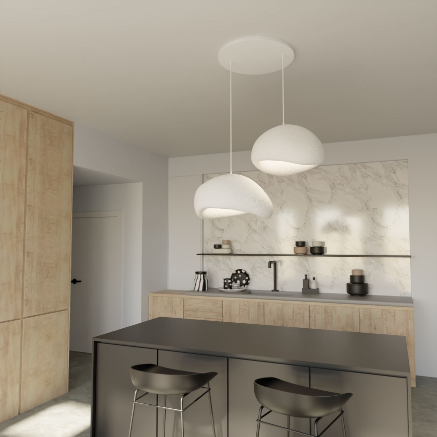 Brilagi - Пендел на кабел WABI SABI 2xE27/40W/230V Ø 60 см бял