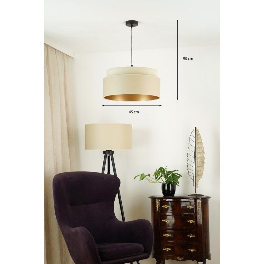 Brilagi - Пендел OREGON VEGE 1xE27/15W/230V Ø 45 см бежов
