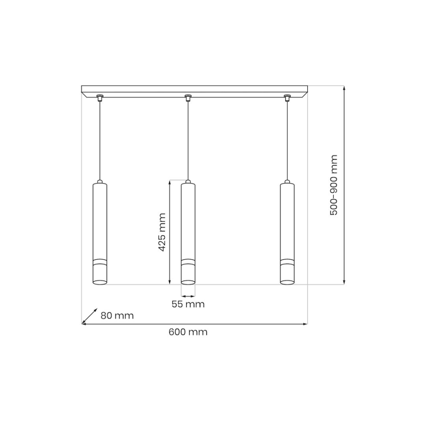 Brilagi - Пендел POKER 3xGU10/25W/230V бежов/златист