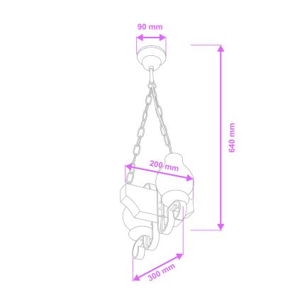 Brilagi - Пендел QUEEN 2xE14/40W/230V бук