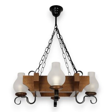 Brilagi - Пендел QUEEN 4xE14/40W/230V бук/орех