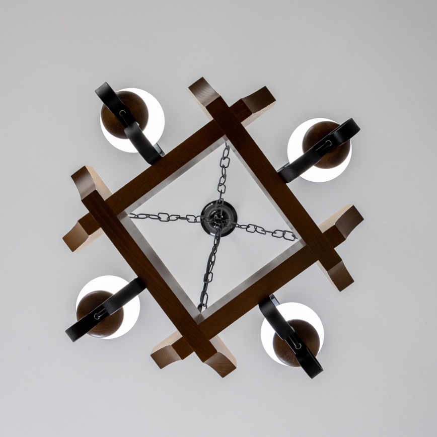 Brilagi - Пендел QUEEN 4xE14/40W/230V бук/орех