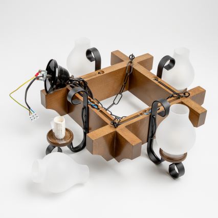 Brilagi - Пендел QUEEN 4xE14/40W/230V бук/орех