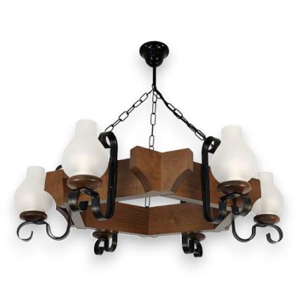 Brilagi - Пендел QUEEN 6xE14/40W/230V бук/орех