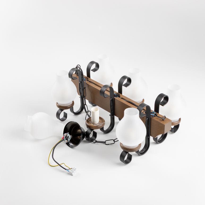 Brilagi - Пендел QUEEN 6xE14/40W/230V бук/орех