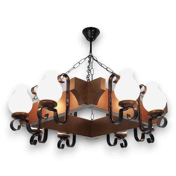 Brilagi - Пендел QUEEN 8xE14/40W/230V бук/орех