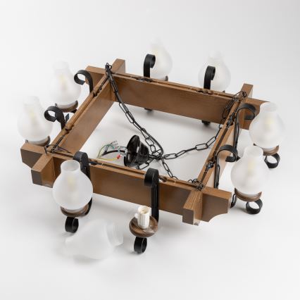 Brilagi - Пендел QUEEN 8xE14/40W/230V бук/орех