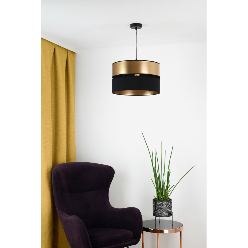 Brilagi - Пендел ROYAL 1xE27/15W/230V Ø 40 см черен/златист