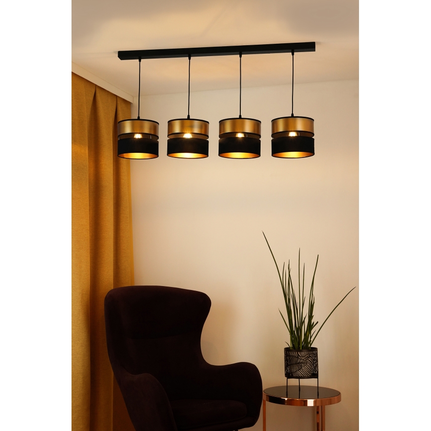 Brilagi - Пендел ROYAL 4xE27/15W/230V черен/златист