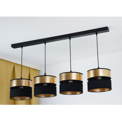 Brilagi - Пендел ROYAL 4xE27/15W/230V черен/златист