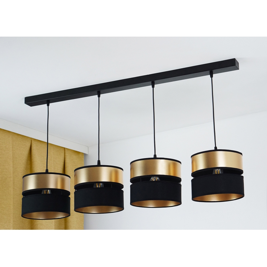 Brilagi - Пендел ROYAL 4xE27/15W/230V черен/златист