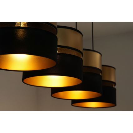 Brilagi - Пендел ROYAL 4xE27/15W/230V черен/златист