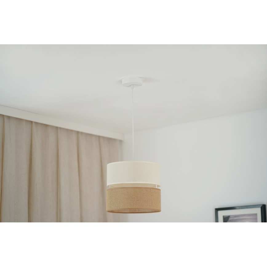 Brilagi - Пендел ROYAL YUTE 1xE27/15W/230V Ø 25 см бежов/кремав