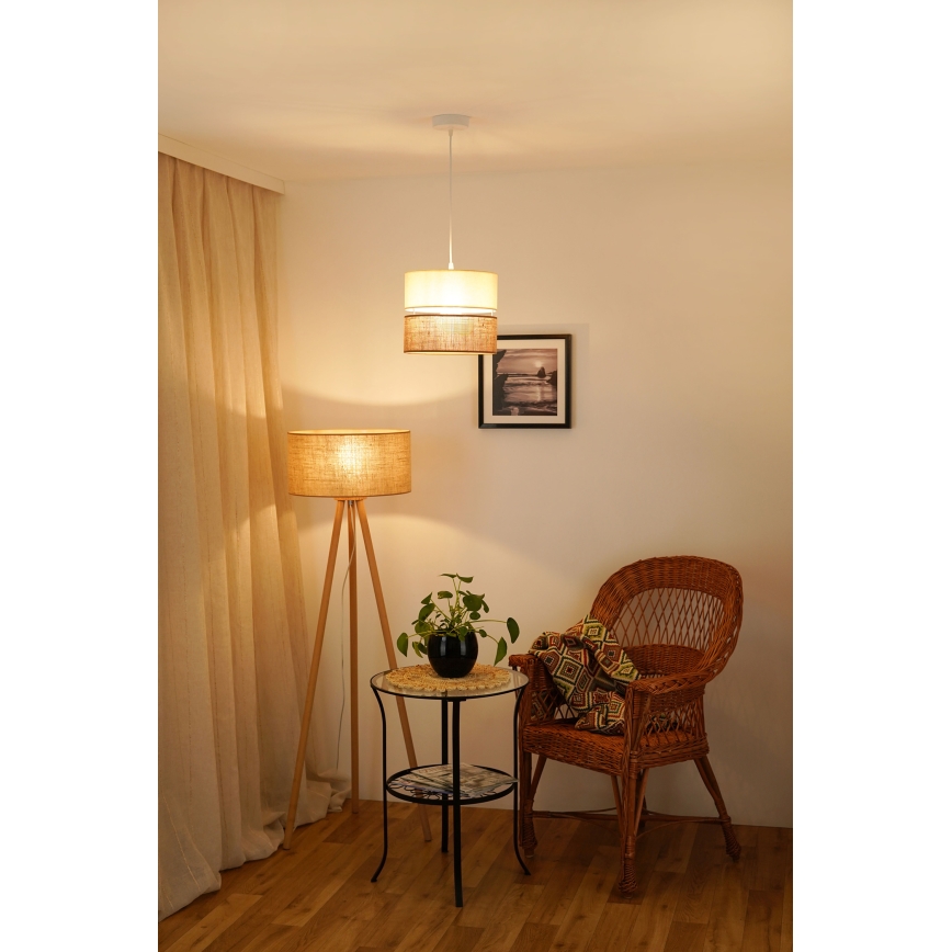 Brilagi - Пендел ROYAL YUTE 1xE27/15W/230V Ø 25 см бежов/кремав