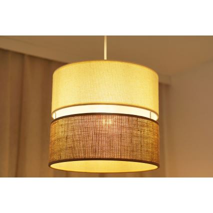 Brilagi - Пендел ROYAL YUTE 1xE27/15W/230V Ø 25 см бежов/кремав