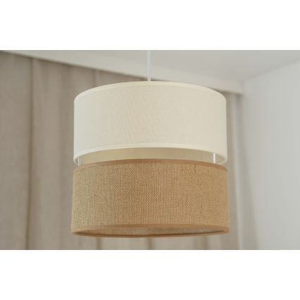 Brilagi - Пендел ROYAL YUTE 1xE27/15W/230V Ø 25 см бежов/кремав