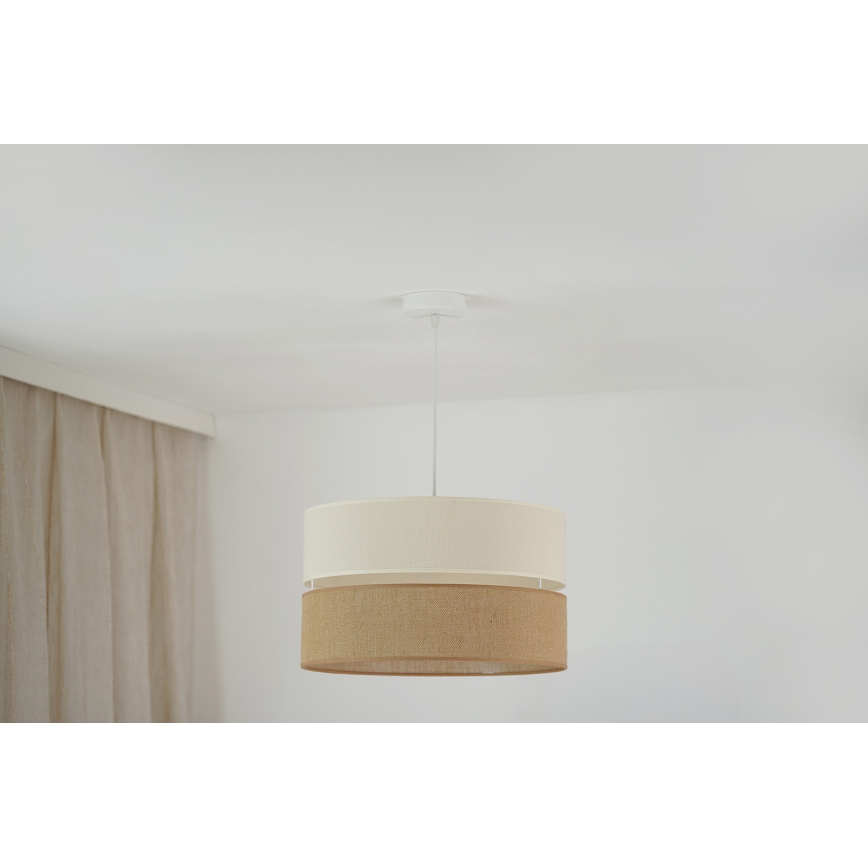 Brilagi - Пендел ROYAL YUTE 1xE27/15W/230V Ø 40 см бежов/кремав