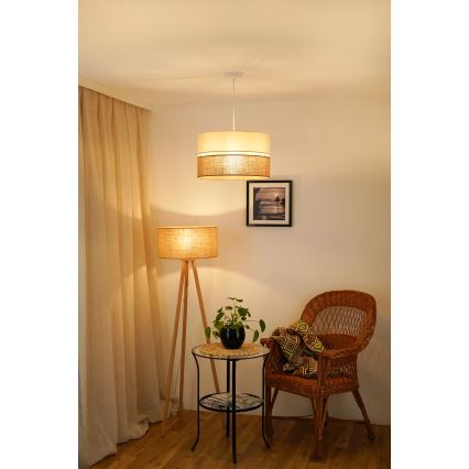 Brilagi - Пендел ROYAL YUTE 1xE27/15W/230V Ø 40 см бежов/кремав