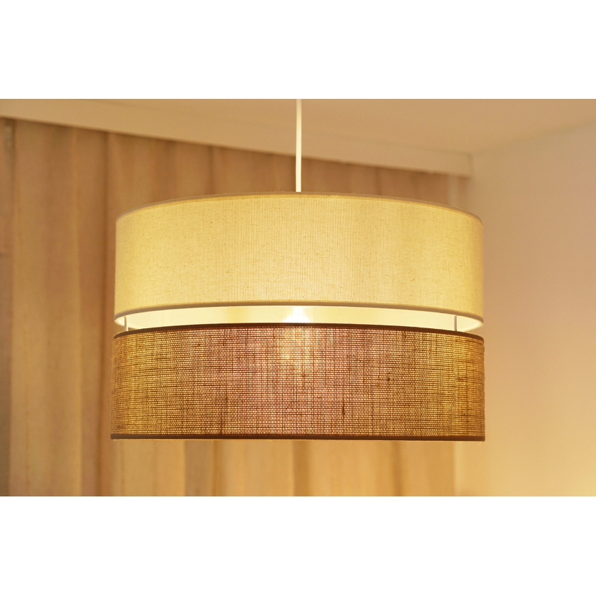 Brilagi - Пендел ROYAL YUTE 1xE27/15W/230V Ø 40 см бежов/кремав