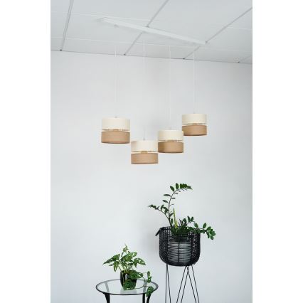 Brilagi - Пендел ROYAL YUTE 4xE27/15W/230V бежов/кремав/бял