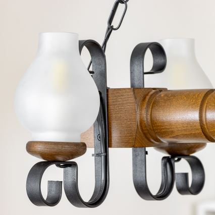 Brilagi - Пендел RUSTIC 4xE14/40W/230V бук/орех