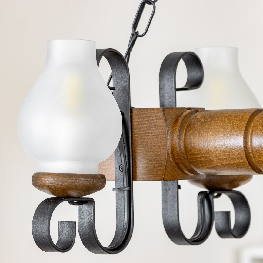 Brilagi - Пендел RUSTIC 4xE14/40W/230V бук/орех