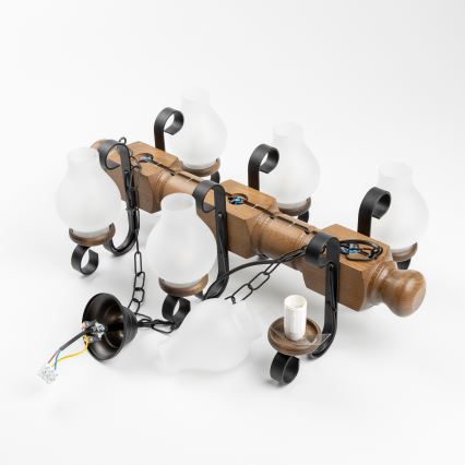 Brilagi - Пендел RUSTIC 6xE14/40W/230V бук/орех