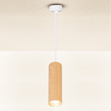 Brilagi - Пендел SELE 1xGU10/30W/230V бял/дъбов декор