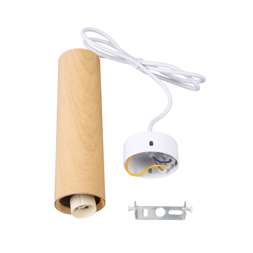 Brilagi - Пендел SELE 1xGU10/30W/230V бял/дъбов декор