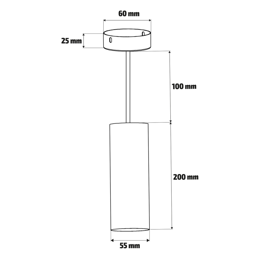 Brilagi - Пендел SELE 1xGU10/30W/230V бял/дъбов декор
