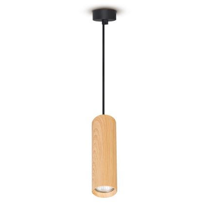 Brilagi - Пендел SELE 1xGU10/30W/230V черен/дъбов декор