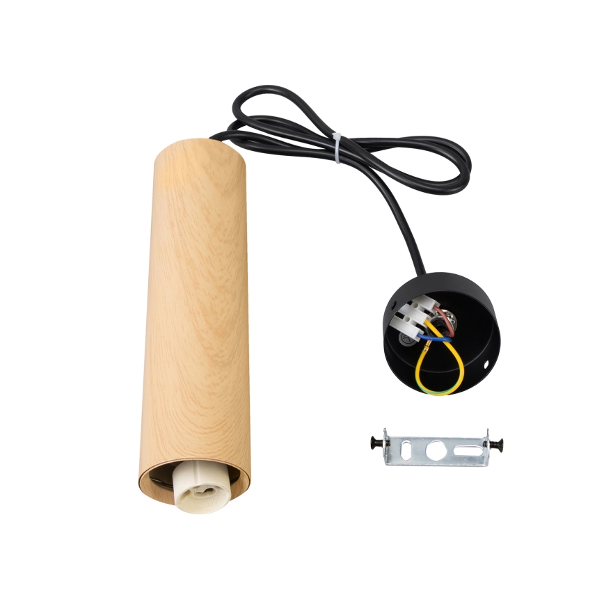 Brilagi - Пендел SELE 1xGU10/30W/230V черен/дъбов декор